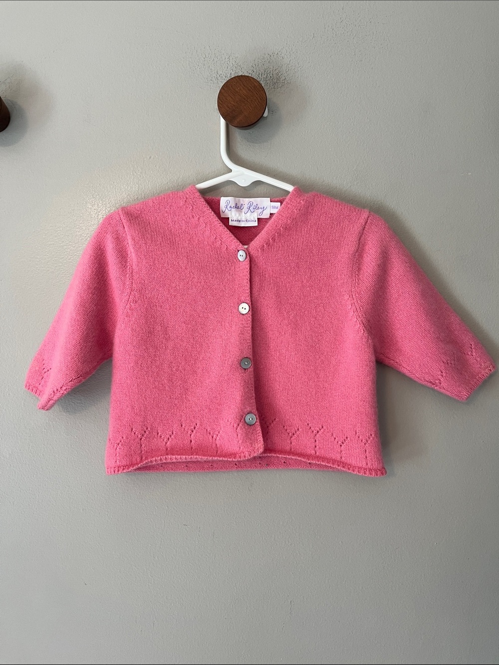 Rachel Riley 100% Cashmere Cardigan Sweater baby size 18 Months